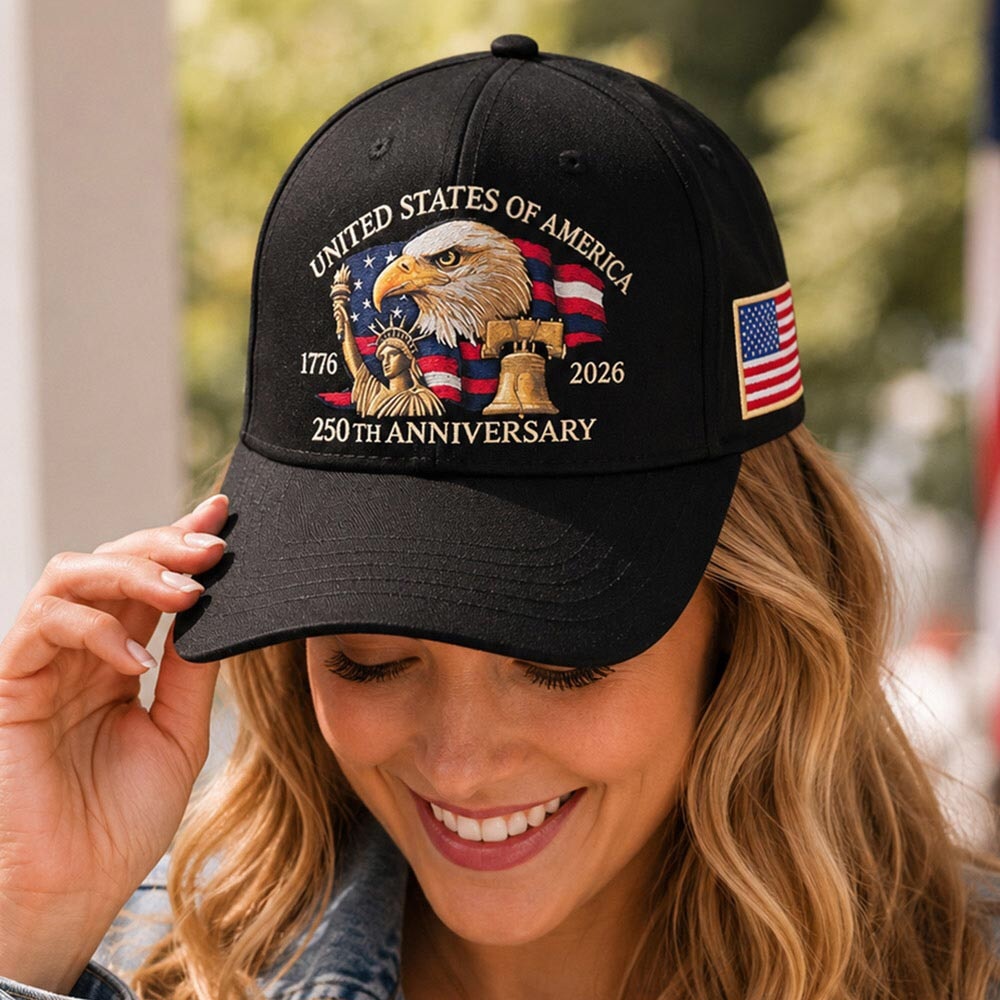 250th Anniversary Black Patriotic Baseball Cap - United States of America